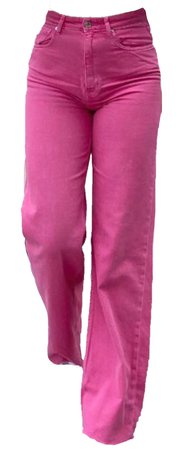 pink zara wide leg jeans