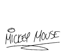 mickey mouse signature - Google Search