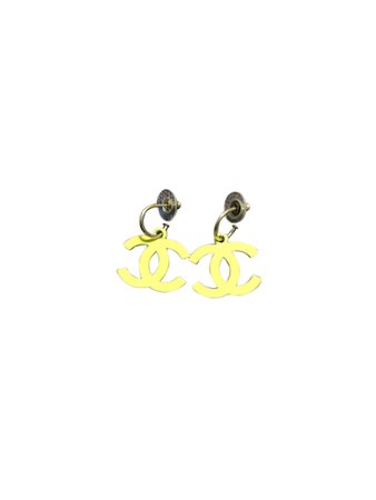 Chanel CC Metal Yellow Earrings — INTO ARCHIVE