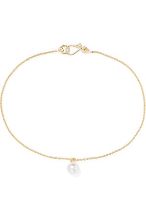 Sophie Bille Brahe | Palme de Perle 14-karat gold pearl anklet | NET-A-PORTER.COM