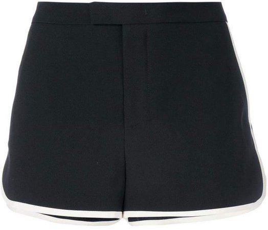 contrast-trim fitted shorts