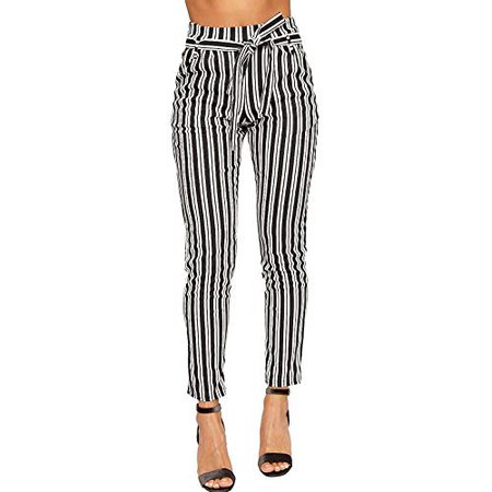 Black Striped Pants: Amazon.com