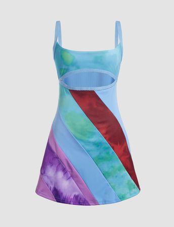 13 going on 30 Multicolor Cut-out Dress - Cider