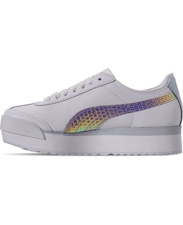 Puma Women's Roma Amor Metallic Platform Casual Sneakers from Finish Line & Reviews - Finish Line Athletic Sneakers - Shoes - Macy's white