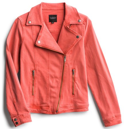 coral moto jacket