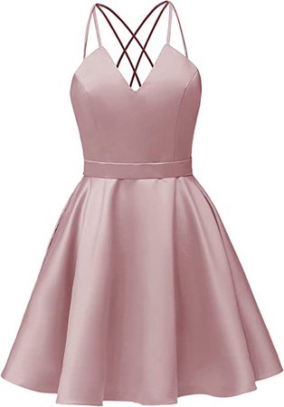 Molisa Shiny Glitter Short Prom Dress V Neck Homecoming Dresses with Pockets Evening Party Gown at Amazon Women’s Clothing store