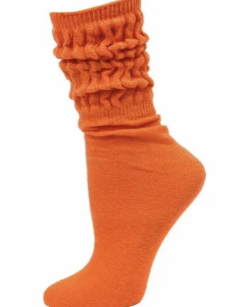 orange slouch sock