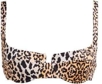 Brigitte Leopard Print Balconette Bikini Top - Womens - Leopard