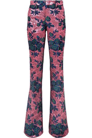 Gucci | Floral brocade flared pants | NET-A-PORTER.COM