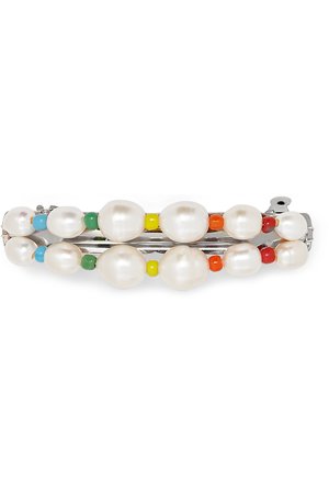 Eliou | Elba silver-tone, pearl and bead hairclip | NET-A-PORTER.COM