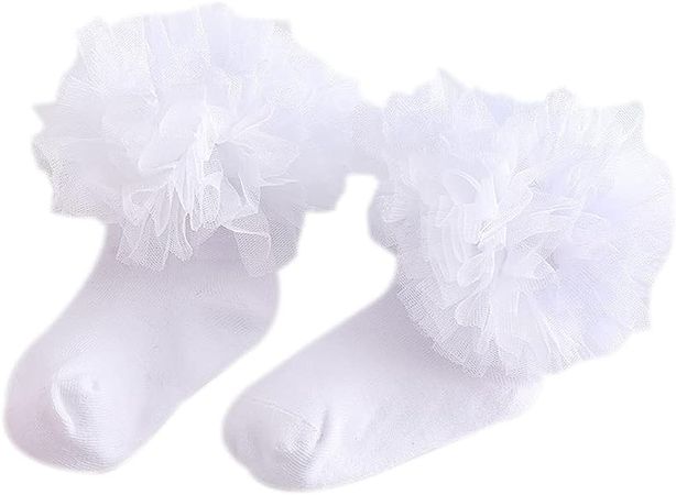 Amazon.com: Marlegard Girl Lace Tutu Socks Baby Toddler Girls Eyelet Ruffle Lace Dance Dressy Socks 2-8T (2-4 years, Hot Pink): Clothing, Shoes & Jewelry