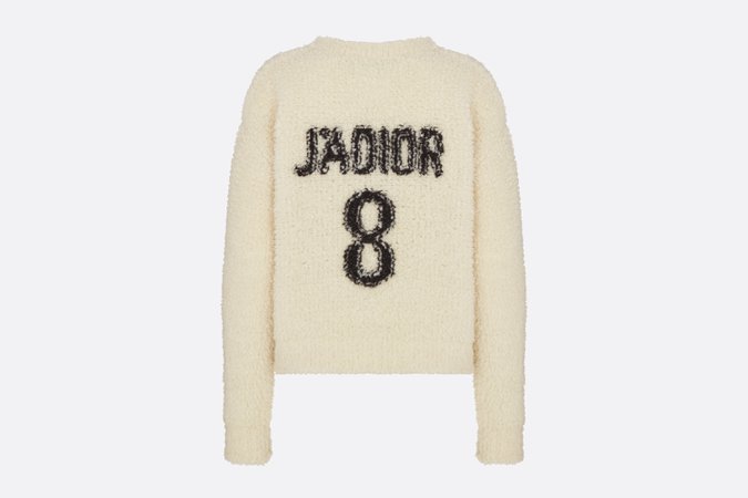 'J'Adior 8' Sweater Ecru Fleece | DIOR
