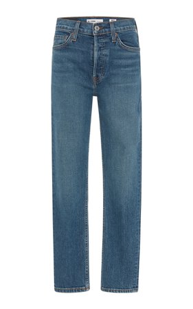 Re/done Cropped Mid-Rise Skinny Jeans