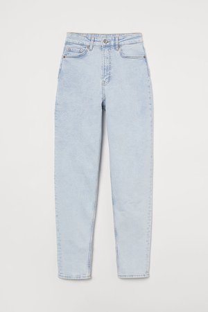 Mom High Ankle Jeans - Turquoise