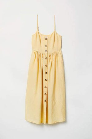 Dress with Buttons - Yellow