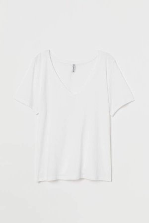 V-neck T-shirt - White