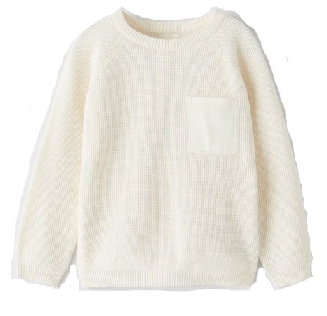 white thermal sweater