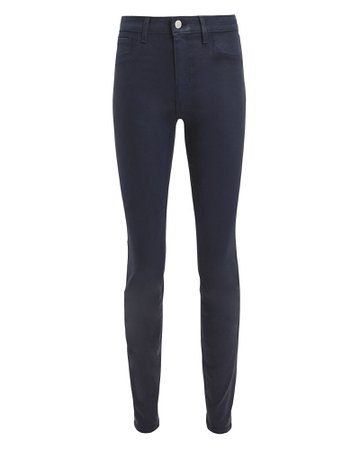 L'Agence | Marguerite Coated Skinny Jeans | INTERMIX®