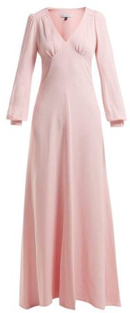 Nova Crepe Puff Shoulder Dress - Womens - Pink