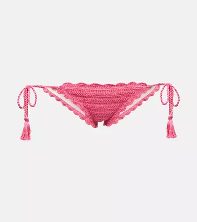 Crochet Bikini Bottoms in Pink - Anna Kosturova | Mytheresa