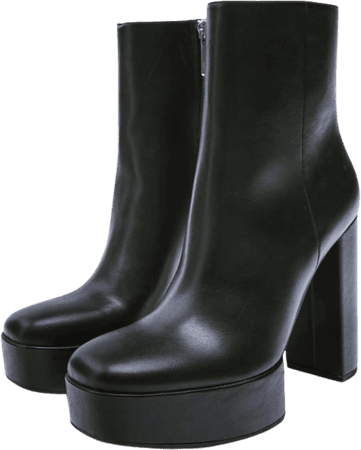 platform heeled ankle boots