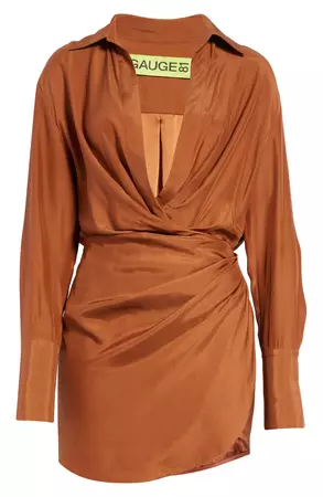 GAUGE81 Naha Long Sleeve Silk Dress | Nordstrom