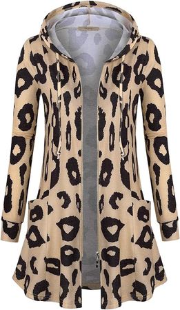 Miusey Womens Zip Up Long Hoodie Jacket Lightweight Tunic Sweatshirt Open Front Cardigan at Amazon Women’s Clothing store