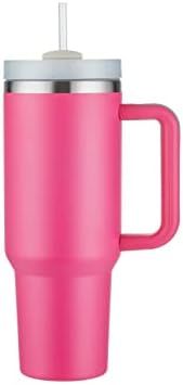 Amazon.com: QDXMD 40 oz Tumbler with Handle and Straw Lid, Vacuum Insulated Leak Proof Double Walled Stainless Steel Glitter Travel Mug Tumblers, Maintains Cold Ice and Heat for Hours(Hot Pink) : Everything Else