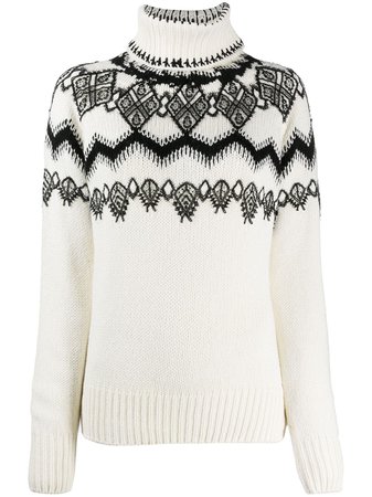 Ermanno Scervino Knitted Jumper With Lace Appliqué - Farfetch