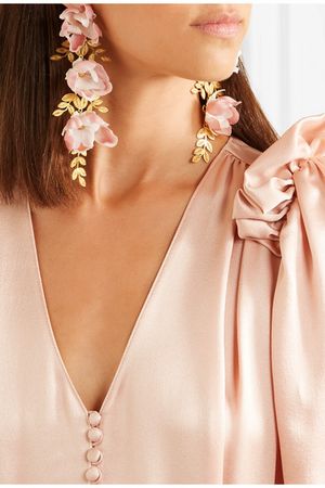 Mallarino | Gaby gold vermeil and silk earrings | NET-A-PORTER.COM