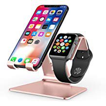 Amazon.com: phone and apple watch charging stand rose gold: Cell Phones & Accessories