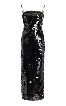 Exclusive Phoenix In Noir Primitif Sequined Midi Dress By The New Arrivals Ilkyaz Ozel | Moda Operandi