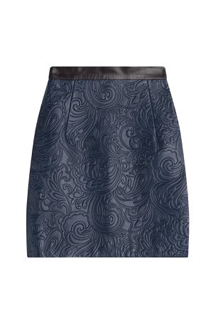 Embossed Leather Mini Skirt Gr. UK 8