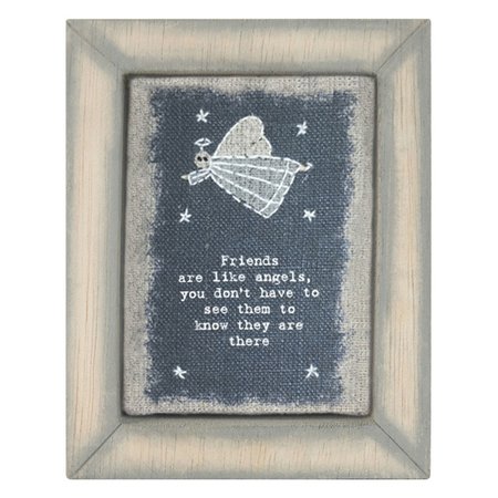 East of India ‘Friends Like Angels’ Embroidered Box Frame | Temptation Gifts