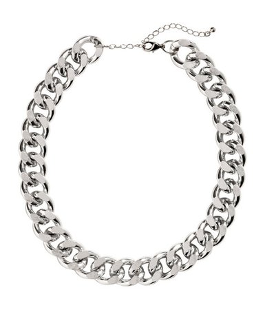H&M and H&M Divided/ Conscious Hot Pink & Silver Chain Necklace / Coolspotters
