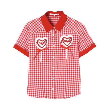 CANDY STORE Red Gingham button up shirt