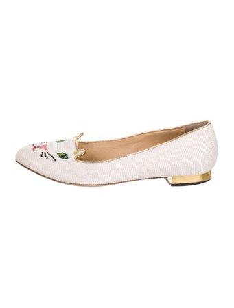 Charlotte Olympia Kitty Embellished Loafers - Shoes - CIO27340 | The RealReal