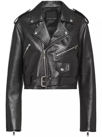 Prada leather biker jacket