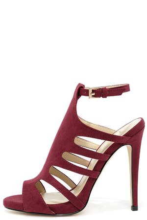wine red strappy heels - Google Search