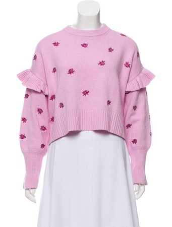Cinq à Sept Floral Knit Sweater - Clothing - WCINQ23409 | The RealReal