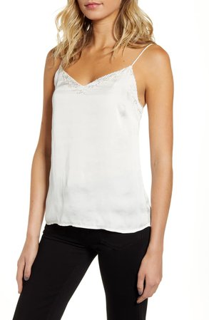 PAIGE Cicely Embroidered Scallop Trim Camisole | Nordstrom