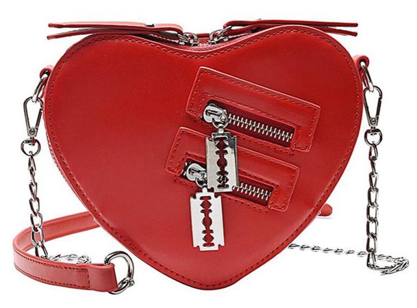 Red heart purse