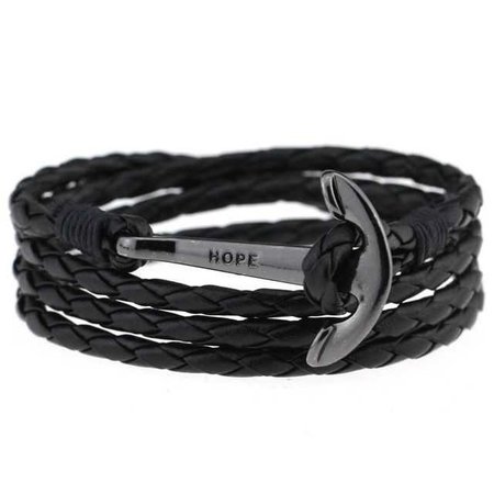 black hope anchor bracelet