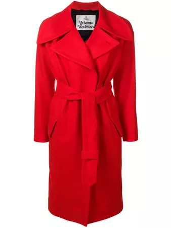 Vivienne Westwood Oversized Lapel Belted Coat - Farfetch