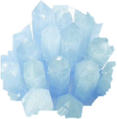 My crystals are blue :) crystals crystal sticker cute...