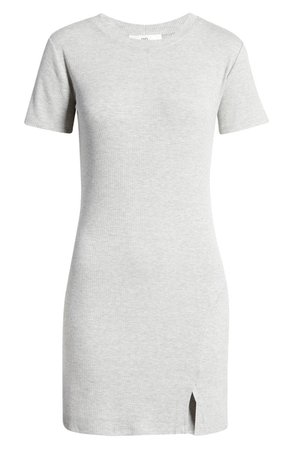 Front Slit Rib T-Shirt Dress | Nordstrom