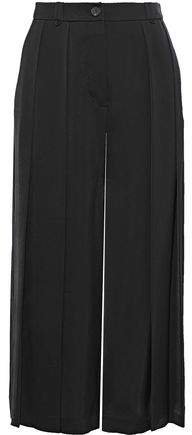 Pleated Sateen Culottes