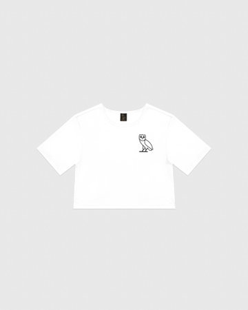 WOMEN’S OVO CROPPED T-SHIRT - WHITE – October's Very Own Online US