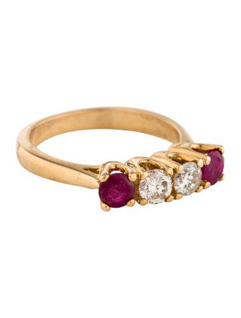 14K Ruby & Diamond Ring - Rings - RRING49171 | The RealReal
