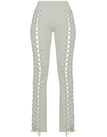 HIDDEN CULT Wynn Laced Up Taupe Pants